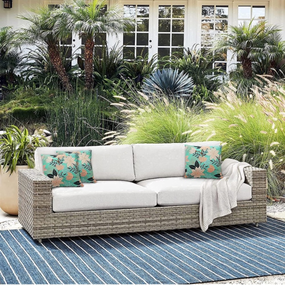 Packets and spades outdoor decorative pillow covers.